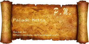 Palade Metta névjegykártya